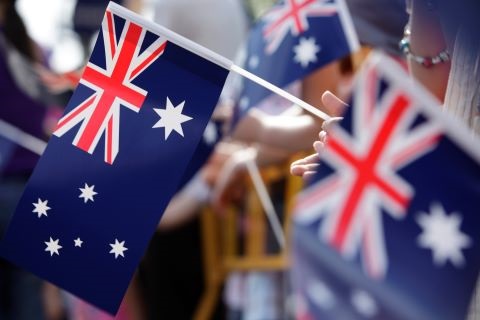 Australia day flags