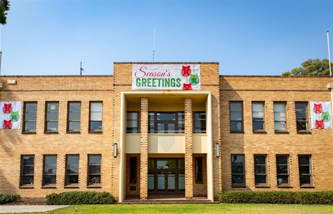 Headquarters christmas decorations.jpg